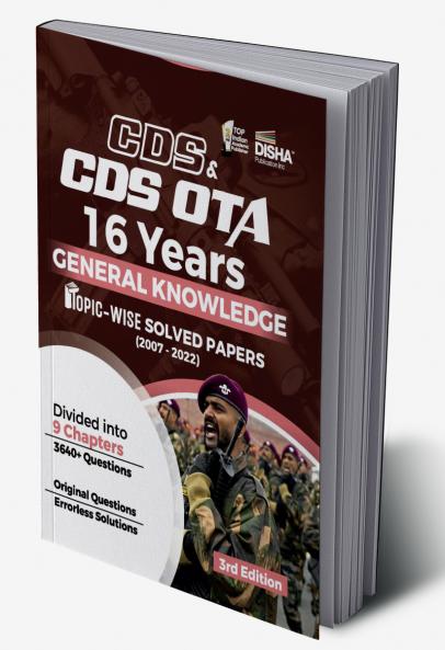 CDS & CDS OTA 16 Years General Knowledge Topic wise Solved Papers (2007 - 2022) 3rd Edition
