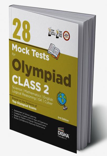 28 Mock Test Series for Olympiads Class 2 Science Mathematics English Logical Reasoning GK & Cyber 3rd Edition