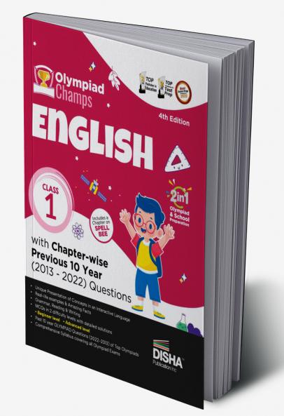 Olympiad Champs English Class 1 with Chapter-wise Previous 10 Year (2013 - 2022) Questions 4th Edition | Complete Prep Guide with Theory PYQs Past & Practice Exercise |