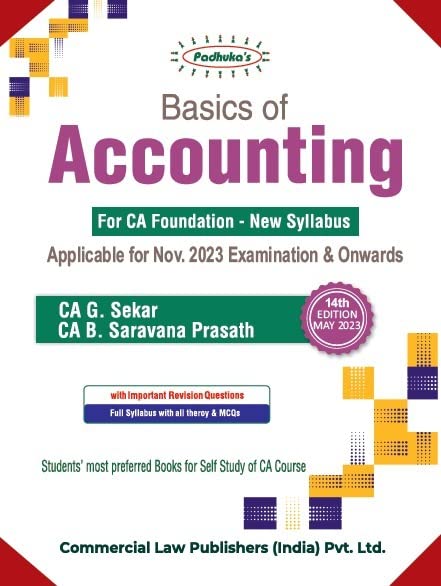 BASIC OF ACCOUNTING FOR CA FOUNDATION (NEW SYLLABUS)