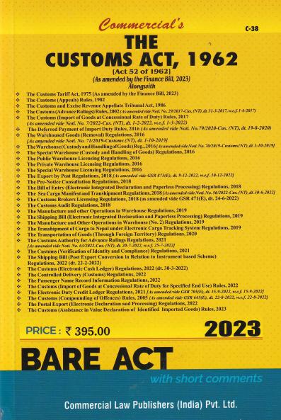 THE CUSTOMS ACT 1962 (Edition 2023)