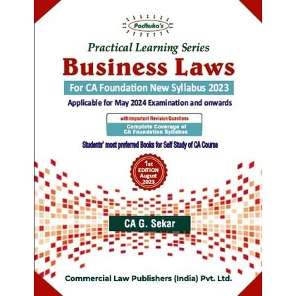 Practical Learning Series Business Laws for CA Foundation New Syllabus 2023