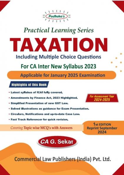 Practical Learning Series Taxation for CA Inter New Syllabus 2023 (for May 2024)