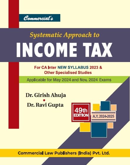 Systematic Approach to Income Tax for CA Inter New Syllabus 2023 (for May 2024 & Nov 2024)