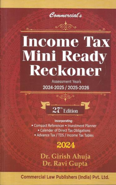 Income Tax Mini Ready Reckoner 2024-2025/2025-2026 27th Edition