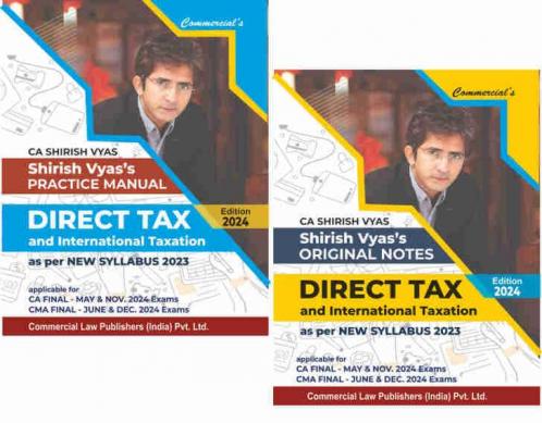 Original Notes & Practical Manual Direct Tax & International Taxation (Set of 2 Books)