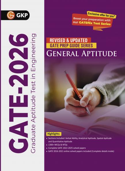 GKP GATE 2026 : General Aptitude - Guide|Solved Papers from 2022 to 2025| MSQ Bank
