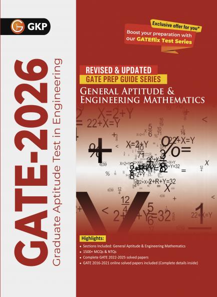 GKP GATE 2026 : General Aptitude & Engineering Mathematics - Guide|Solved Papers from 2022 to 2025| MSQ Bank