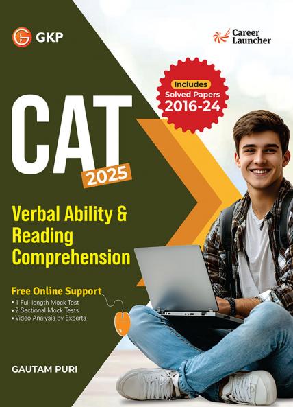 GKP CAT 2025 : Verbal Ability & Reading Comprehension | Solved CAT Papers from 2016 to 2024| 5 Sectional Mock Tests| By Gautam Puri
