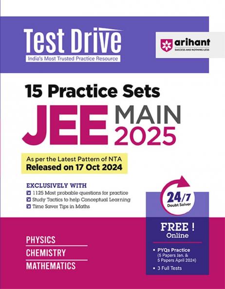 JEE Main 2025 Test Drive 15 Practice Sets | By Rahul KumarPooja Yadav & Anurag Choudhary
