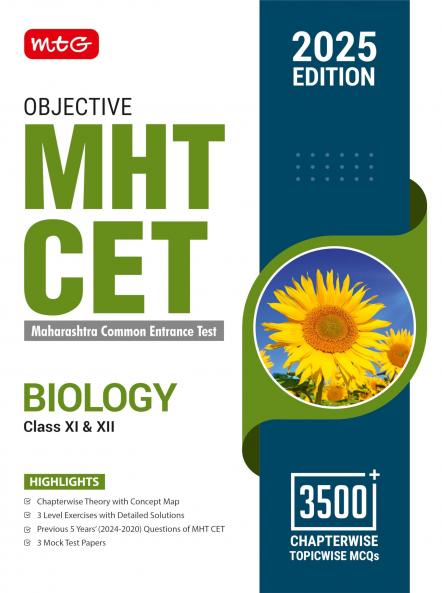 MTG Objective MHT CET Biology Book for Pharmacy Entrance Exam 2025 | Previous 5 Years Chapterwise Topicwise Questions (PYQs) & Mock Test Papers