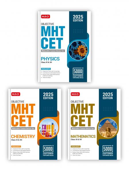 MTG Objective MHT CET Physics Chemistry Mathematics Book for 2025 Exam | 15000+ PCM MCQs with Previous 5 Years Chapterwise Topicwise Questions (PYQs) & Mock Test Papers (Set of 3)