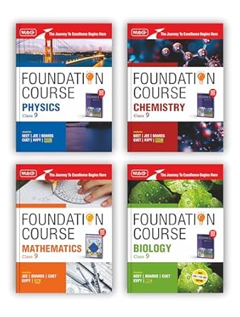 MTG Foundation Course Class 9 Physics Chemistry Mathematics & Biology Book (Edition 2025) (Set of 4 Books) For IIT JEE NEET NSO Olympiad CUET KVPY & Boards Exam | Based on NCERT Latest Pattern