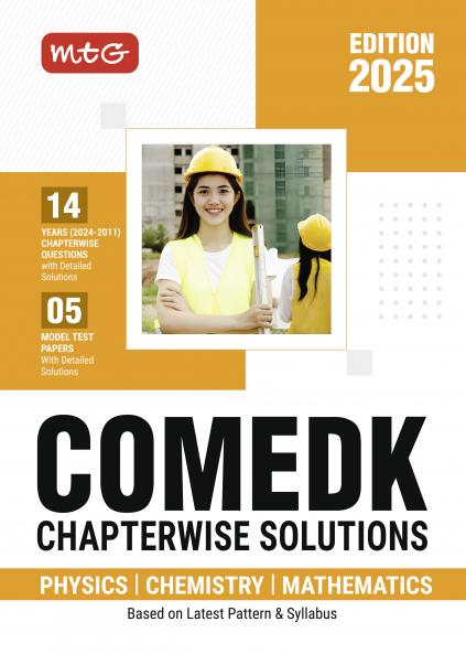 MTG COMEDK Chapterwise Previous 14 Years Questions Papers (PYQ Book) Physics Chemistry & Mathematics For 2025 Exam | 5 Model Test Papers With Detailed Solutions (Based on Latest Pattern & Syllabus)