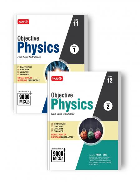 MTG Objective Physics Series Vol-1 & 2 (Class 11 & 12) For NEET JEE & Other Engineering Entrances | Biggest Pool of 9000+ MCQs Chapter-wise Topic-wise Level-wise Exam-wise For Practice (2025-26)