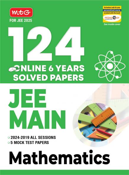 MTG 124 JEE Main Mathematics Online (2024-2019 All Session) 6 Previous Years Solved Papers (PYQ) For 2025 Exam | Get Free Access of Smart Book With 5 Mock Test Paper
