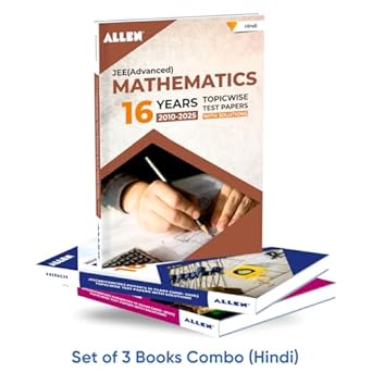 JEE Advanced 16 Years Topicwise Physics Chemistry & Mathematics Papers with Solutions in Hindi (Set of 3 books Combo) by ALLEN