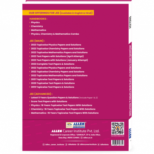 JEE MAIN 2023 Topicwise Chemistry Papers and Solutions in English (January & April attempt)