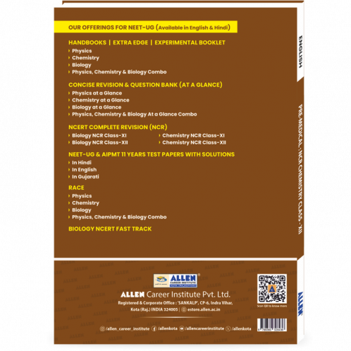 ALLEN Chemistry NCR Class 12 (NCERT Complete Revision) For NEET-UG in English