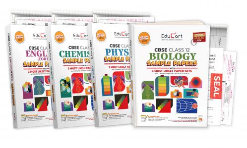 Educart CBSE Class 12 Sample Papers Bundle (2024-25) - Physics Chemistry Biology & English (With exclusive CBSE Mock Booklets for 2025 Exam)
