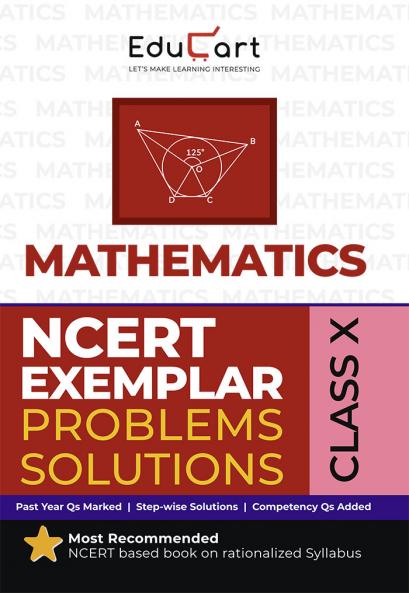 Educart NCERT Exemplar Class 10 Mathematics 2025 Problems Solutions (For 2025-26 Board Exam)