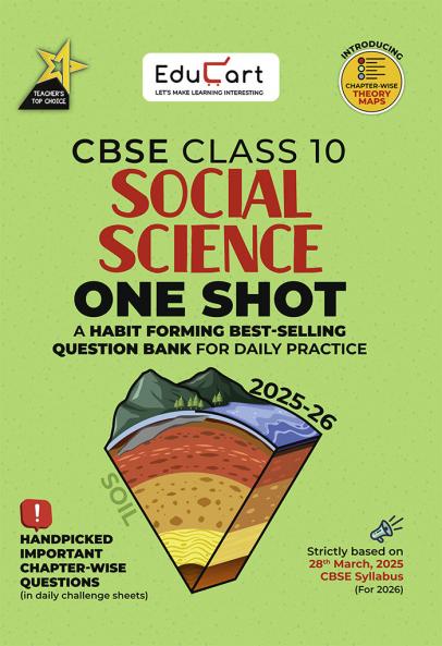 Educart CBSE class X One shot Question Bank Social science 2025 - 26