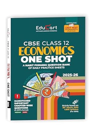 Educart CBSE Class 12 Economics One Shot Question Bank 2026 (Includes PYQs for 2025-26)