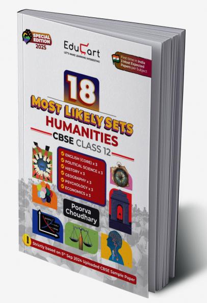 Educart CBSE Class 12 Humanities Most Likely Sets (Sample Papers) – Political Science History Geography Psychology Economics and English Core for 2025