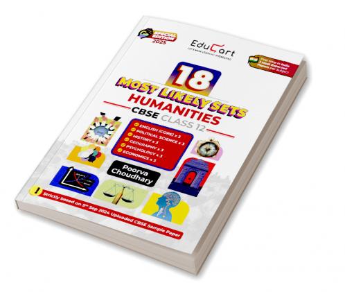 Educart CBSE Class 12 Humanities Most Likely Sets (Sample Papers) – Political Science History Geography Psychology Economics and English Core for 2025