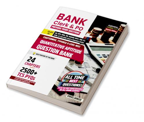 Examcart Bank Clerk & PO Quantitative Aptitude Question Bank by Vikas Jangid For All 2025 Bank Exams (SBI | IBPS | RRBs | RBI | NABARD) in English