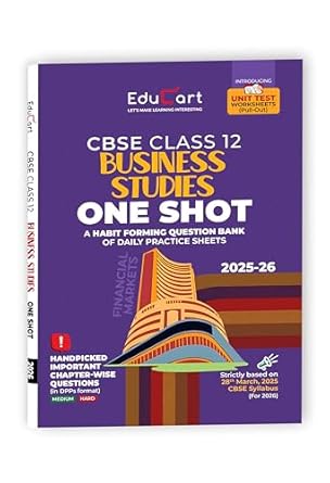 Educart CBSE Class 12 Business Studies One Shot Question Bank 2026 (Includes PYQs for 2025-26)