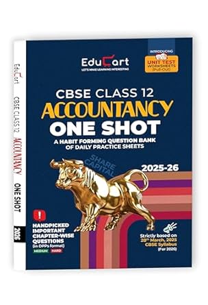 Educart CBSE Class 12 Accountancy One Shot Question Bank 2026 (Includes PYQs for 2025-26)