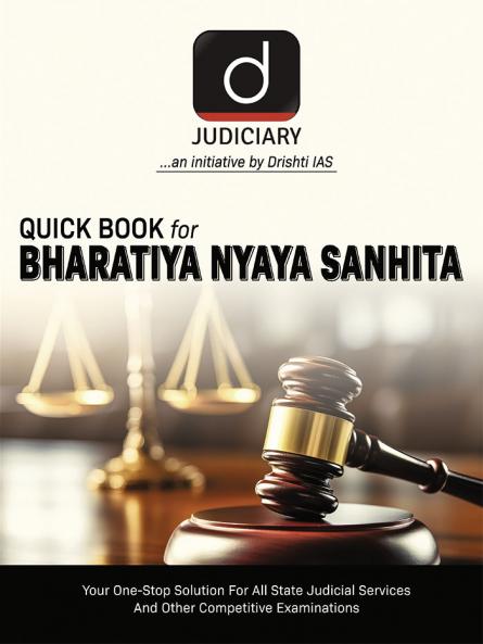 Judiciary (Quick Book) Bharatiya Nyaya Sanhita | English| Drishti Judiciary | Law Exam Book