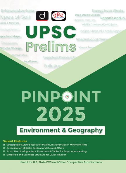 UPSC Prelims Pinpoint 2025 Environment & Geography 1st Edition | Drishti IAS | Master Guide for Civil Services Exam