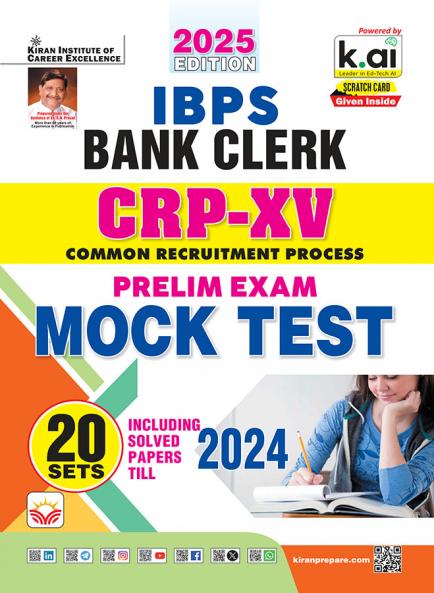 IBPS Bank Clerk Prelim CRP-XV-Mock Test-Eng-2025 (22-Sets)_(5462)