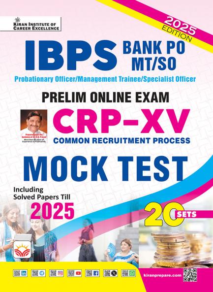 IBPS Bank PO MT SO CRP-XIV Mock Test (English) 20-Sets_(5475)