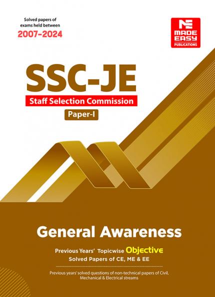 SSC JE : General Awareness 2024 : Previous Years Objective Solved Papers