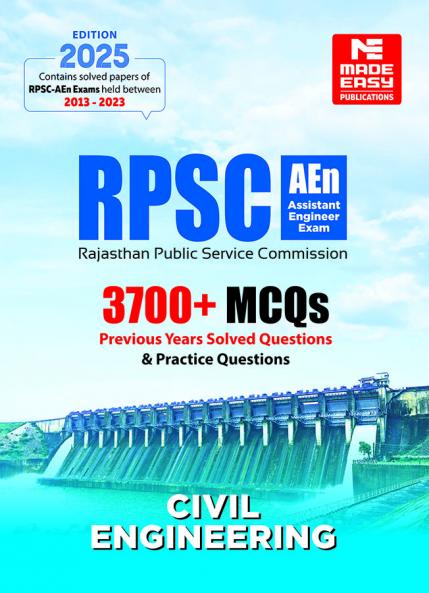 RPSC-AEn: 3700 MCQs Practice Book for Civil Engineering
