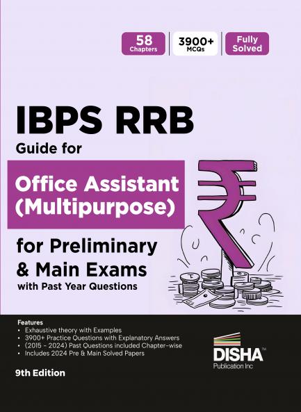 IBPS RRB Guide for Office Assistant (Multipurpose) Preliminary & Main Exams with Past Year Questions 9th Edition