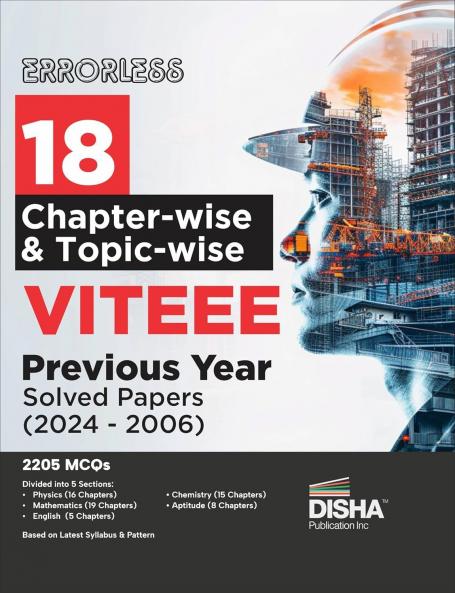 Errorless 18 Chapter-wise & Topic-wise VITEEE Previous Year Solved Papers (2024 - 2006) | Physics Chemistry Mathematics & Quantitative Aptitude 3300 PYQs