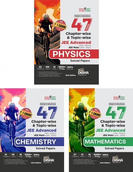 Errorless 47 Years Chapter-wise & Topic-wise JEE Advanced (1978 - 2024) & JEE Main (2013 - 2024) PHYSICS CHEMISTRY & MATHEMATICS Solved Papers 20th Edition | PYQ Question Bank in NCERT Flow for JEE 2025