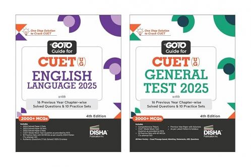 Combo (set of 2 Books) Go To Guide for CUET (UG) English Language & General Test 2025 with 16 Previous Year Solved Papers & 10 Practice Sets 4th Edition | PYQs & Practice Question Bank