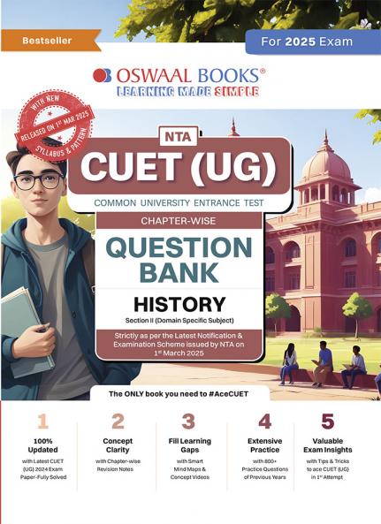 Oswaal NTA CUET (UG) Chapterwise Question Bank History (For 2025 Exam)