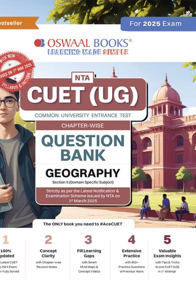 Oswaal NTA CUET (UG) Chapterwise Question Bank Geography (For 2025 Exam)