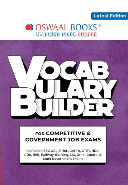 Oswaal Vocabulary Builder for competitive Exams Useful for SSC CGL CHSL BANK CTET DSSSB CUET NDA Defence aspirants & more