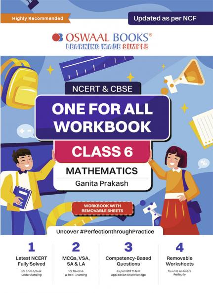 Oswaal NCERT & CBSE ONE FOR ALL WORKBOOK Mathematics (Ganita Prakash) Class-6