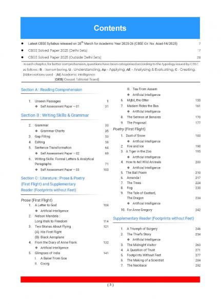 Oswaal CBSE Question Bank Chapterwise and Topicwise SOLVED PAPERS Class 10 ENGLISH LANGUAGE & LITERATURE For Exam 2026
