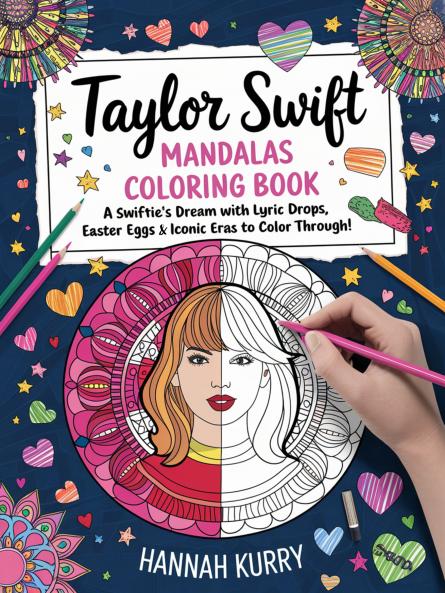 Taylor Swift Mandalas Coloring Book: A Swiftie’s Dream with Lyric Drops Easter Eggs & Iconic Eras to Color Through! - Gift Idea for Kids Adults with Fun Facts and More!