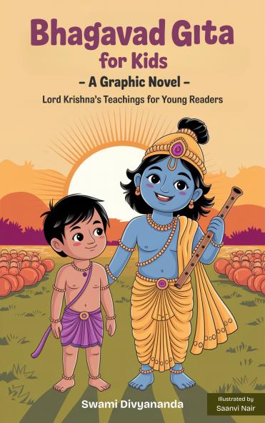 Illustrated Bhagavad Gita for Kids: A Graphic Story of Lord Krishna’s Teachings for Young Readers (Ideal for Ages 4-6 7-8 8-12) | A Perfect Gift for Children Teens and Adults