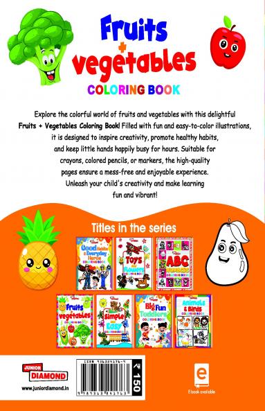 Fruits And Vegetables Colouring Book